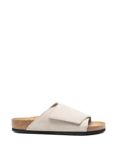 Birkenstock Solana Suede Leather Sandals In Neutral