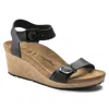 Birkenstock Soley Ring-buckle Wedge Sandal In Black In Black
