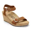 Birkenstock Soley Ring-buckle Wedge Sandal In Burnt Orange In Yellow