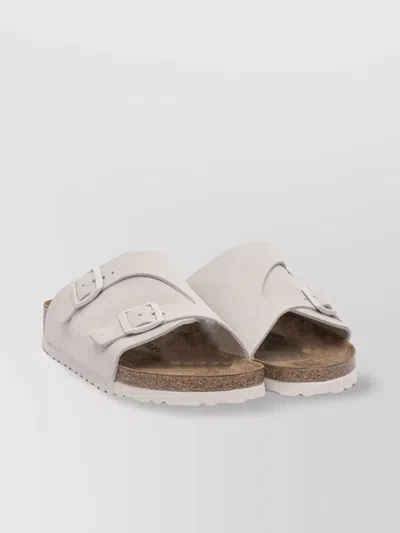 Birkenstock Strappy Sandals With Cork Midsole And Textured Sole