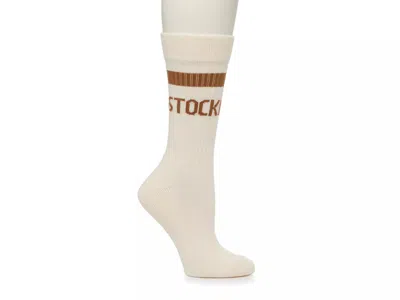 Birkenstock Stripe Unisex Crew Socks In White