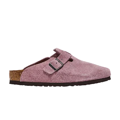 Pre-owned Birkenstock Stussy X Boston Shaggy 'dusty Pink'