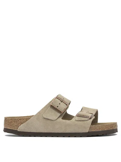 Birkenstock Suede Arizona Sandals In Brown