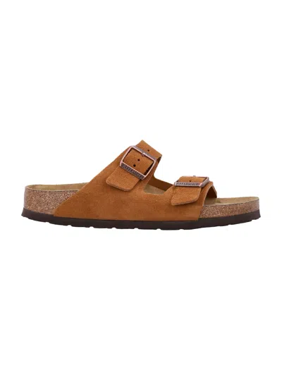 Birkenstock Suede Arizona Sandals Mink Brown