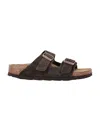 Birkenstock Arizona Soft Footbed Sandal In Dark Brown At Urban Outfitters