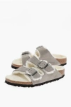 BIRKENSTOCK SUEDE ARIZONA SHEARLING SANDALS WITH FUR LINING