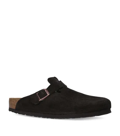 BIRKENSTOCK SUEDE BOSTON CLOGS