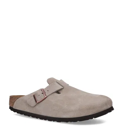 BIRKENSTOCK SUEDE BOSTON CLOGS