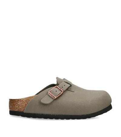 BIRKENSTOCK SUEDE BOSTON CLOGS