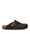 Birkenstock Womens Boston Suede In Brown