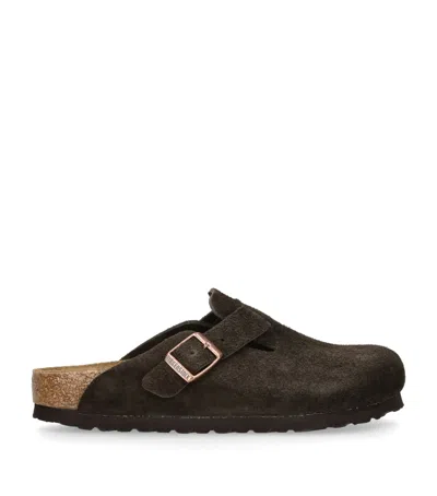 BIRKENSTOCK SUEDE BOSTON CLOGS