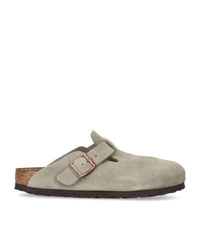 BIRKENSTOCK SUEDE BOSTON CLOGS