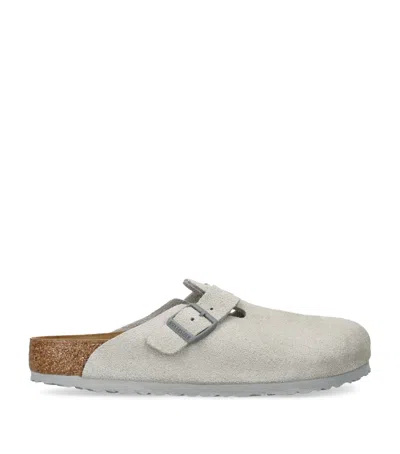 BIRKENSTOCK SUEDE BOSTON CLOGS