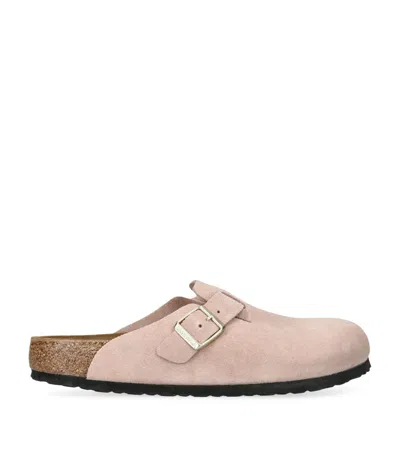 BIRKENSTOCK SUEDE BOSTON CLOGS