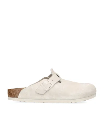 BIRKENSTOCK SUEDE BOSTON CLOGS