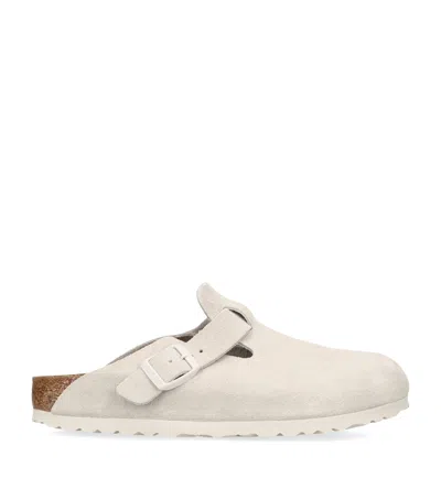 BIRKENSTOCK SUEDE BOSTON CLOGS