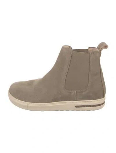 Pre-owned Birkenstock Suede Chelsea Boots In Blue