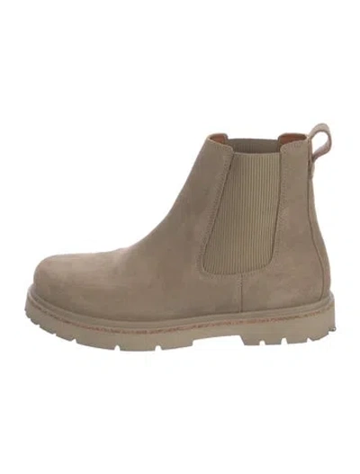 Pre-owned Birkenstock Suede Chelsea Boots In Neutral