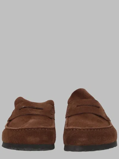 Birkenstock Suede Clog Mules In Brown