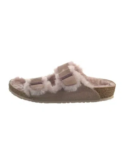 Pre-owned Birkenstock Suede Colorblock Pattern Gladiator Sandals In Pink