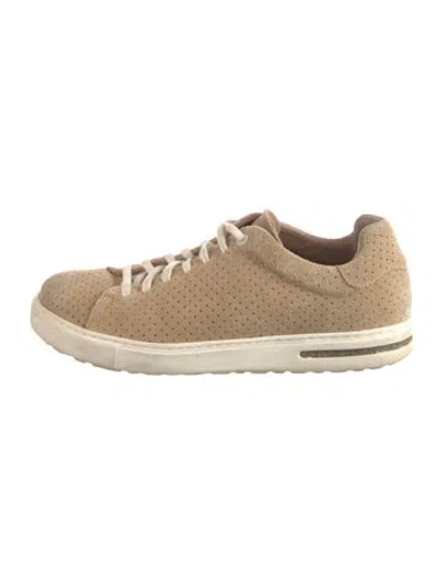 Pre-owned Birkenstock Suede Colorblock Pattern Sneakers In Neutral