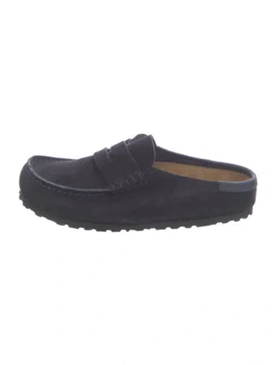 Pre-owned Birkenstock Suede Drivers In Blue