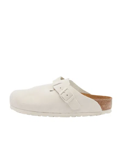 Birkenstock Boston Suede In White
