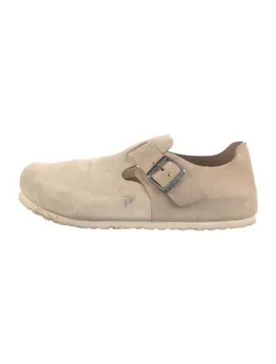 Pre-owned Birkenstock Suede Flats In Neutrals