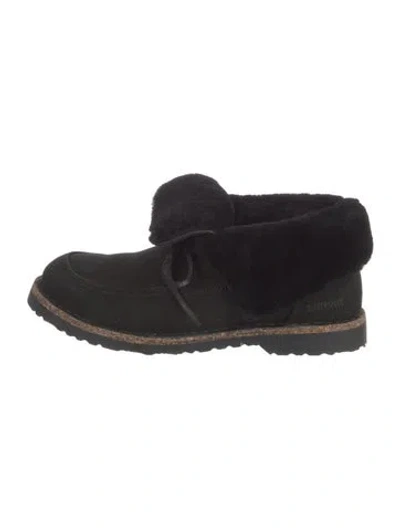 Pre-owned Birkenstock Suede Lace-up Boots In Black