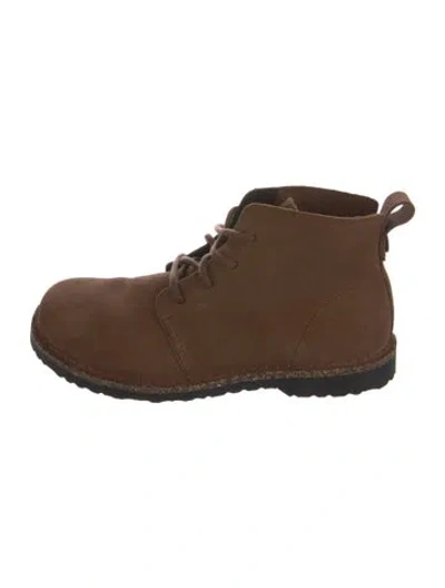 Pre-owned Birkenstock Suede Lace-up Boots In Brown