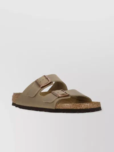 Birkenstock Suede Leather Sandals Logoed Buckle