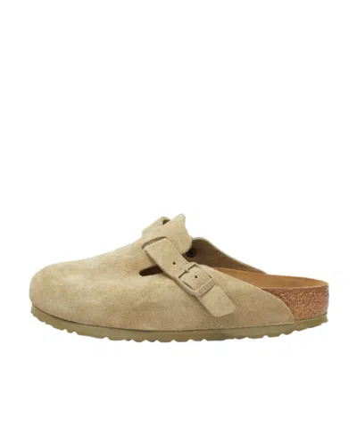 Birkenstock Suede Leather Sandals In Nude