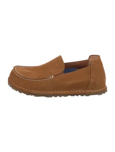 Pre-owned Birkenstock Suede Loafers In Brown
