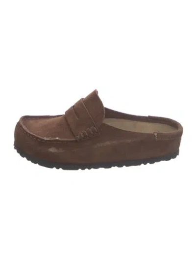 Pre-owned Birkenstock Suede Loafers In Brown