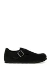 Birkenstock Suede London Sabot In Black