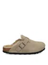 Birkenstock Suede Mules In Beige