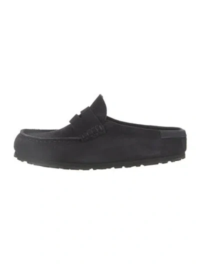 Pre-owned Birkenstock Suede Mules In Black