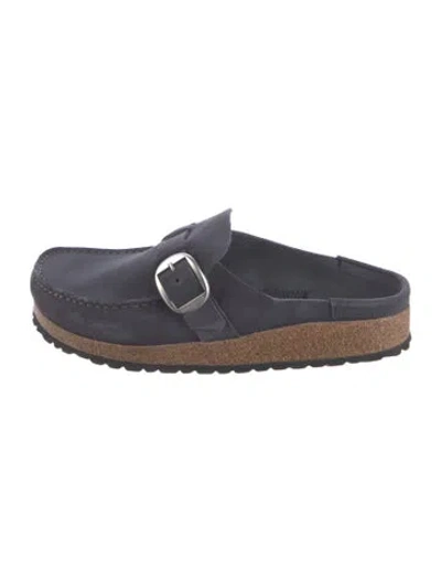 Pre-owned Birkenstock Suede Mules In Blue