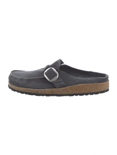 Pre-owned Birkenstock Suede Mules In Blue