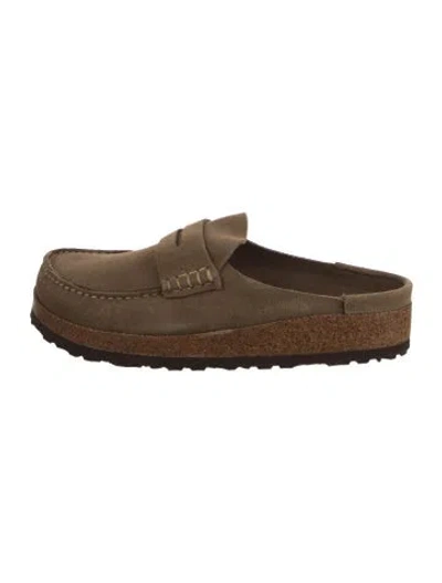 Pre-owned Birkenstock Suede Mules In Brown