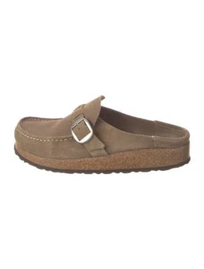 Pre-owned Birkenstock Suede Mules In Neutral