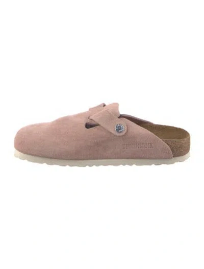 Pre-owned Birkenstock Suede Mules In Pink