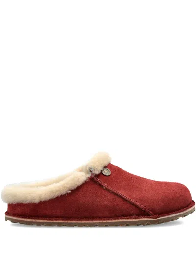 Birkenstock Suede Mules In Red