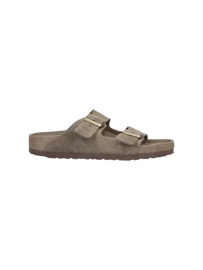 Birkenstock Suede Sandals "arizona" In Taupe
