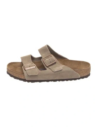 Pre-owned Birkenstock Suede Sandals In Grey