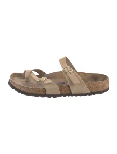 Pre-owned Birkenstock Suede Sandals In Neutral