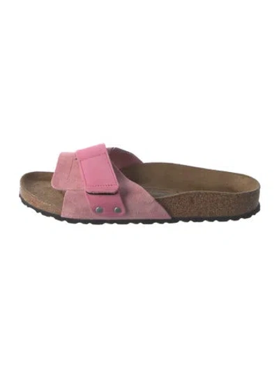 Pre-owned Birkenstock Suede Slides In Pink