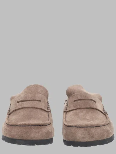 Birkenstock Suede Slip-on Clogs In Animal Print