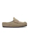Birkenstock Mocassino Naples Wrapped Suede Calz. S Taupe In Brown