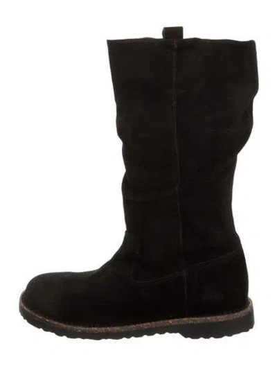 Pre-owned Birkenstock Suede Slouch Boots In Black